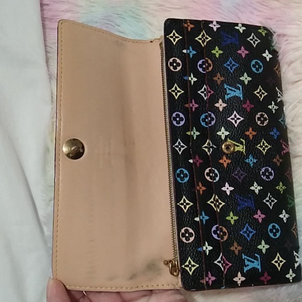 SALE! Auth Louis Vuitton Takashi Murakami Portefeiulle Sarah Collectible Wallet - Picture 6 of 14